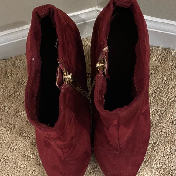 Red suede heels/boots - Picture 5 of 5